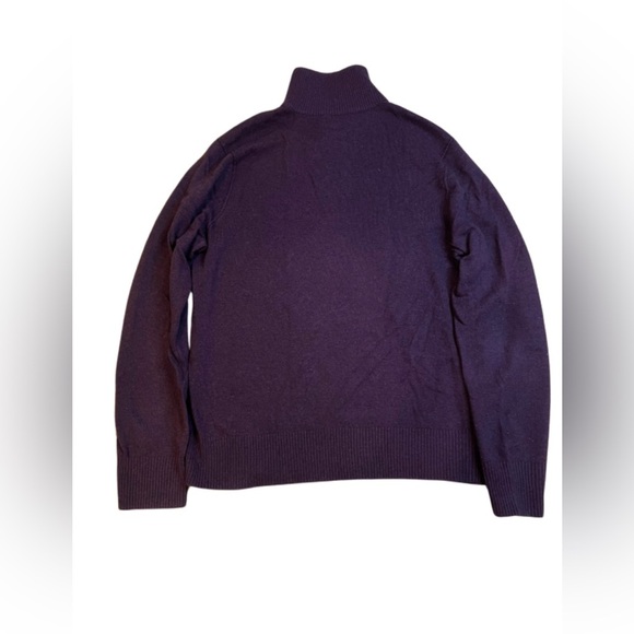 Banana Republic Merino Wool Italian Yarn Mock Neck Purple Sweater Size Medium - Picture 5 of 5
